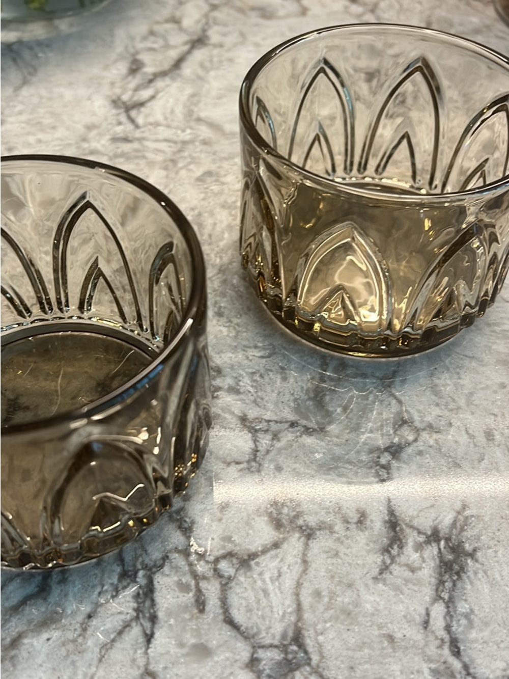 CB2 Smoked Glass Decorative Ramekins - Set of 2